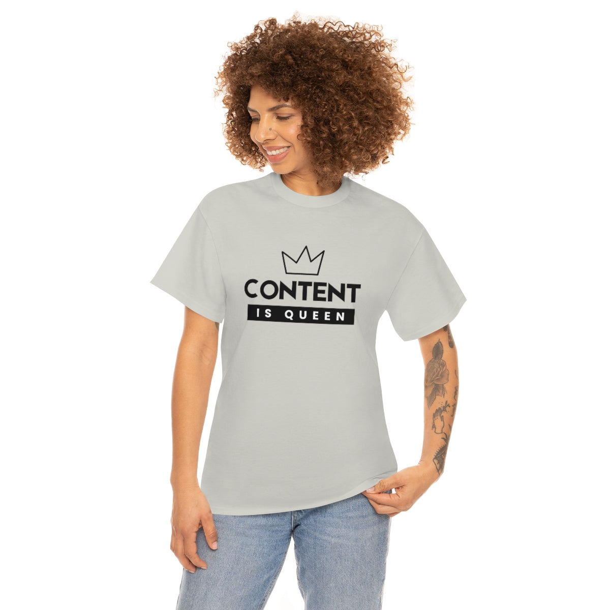 Heavy Cotton Tee - Content is Queen