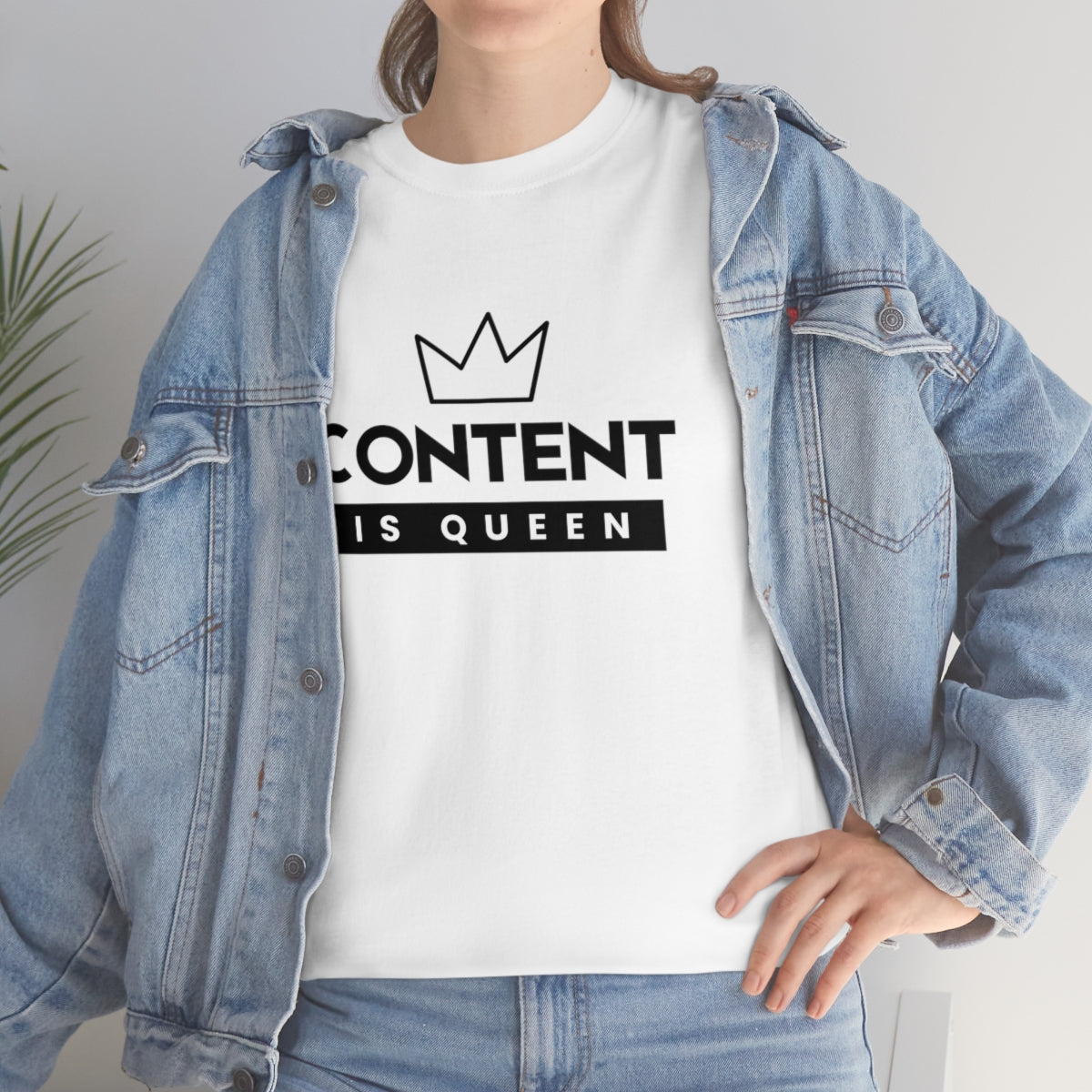 Heavy Cotton Tee - Content is Queen