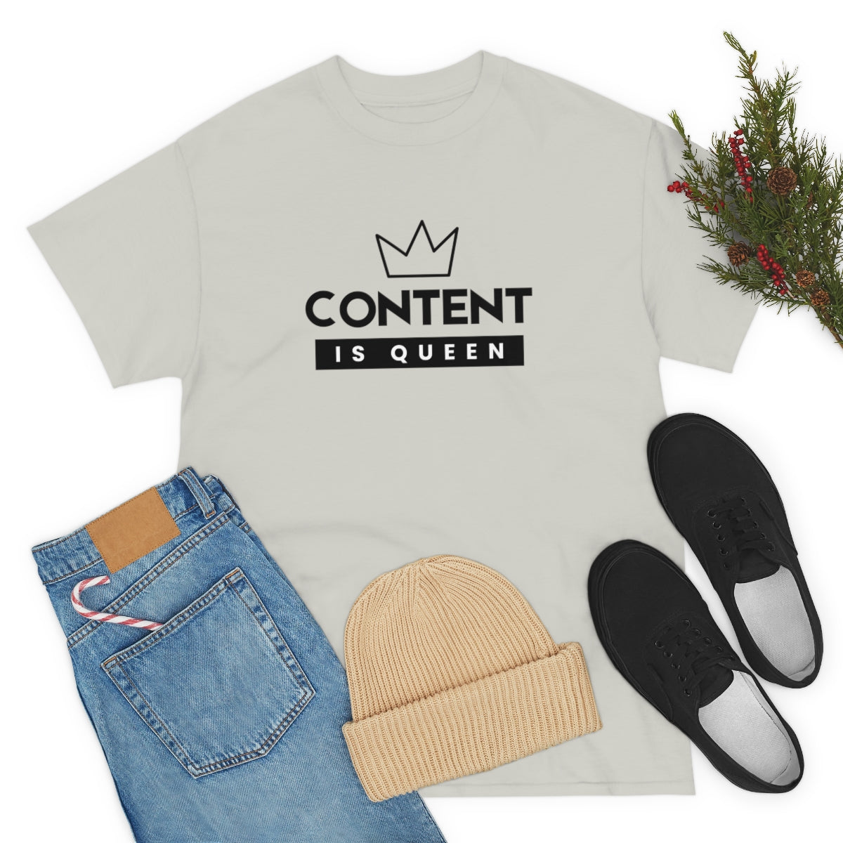 Heavy Cotton Tee - Content is Queen