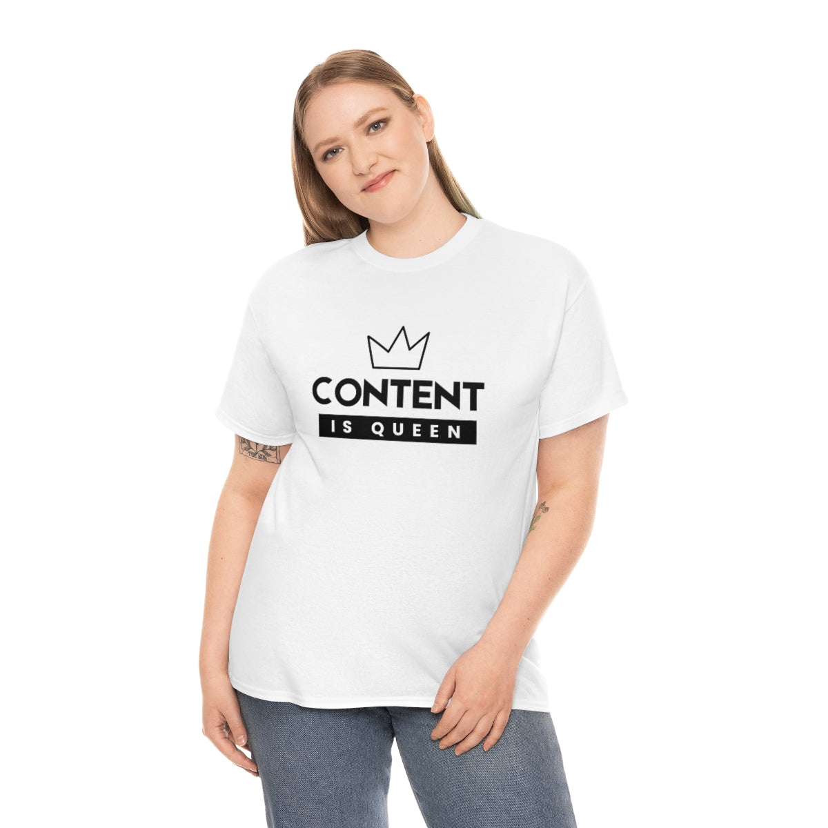 Heavy Cotton Tee - Content is Queen